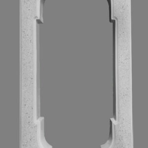 Цветник на могилу из полимербетона серый фигурный Арт ЦБ04