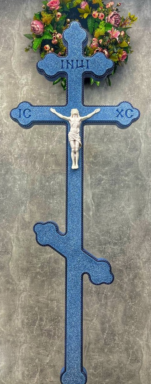 Крест мраморный на могилу «Атлантик гранит» ЛМКЗ-4